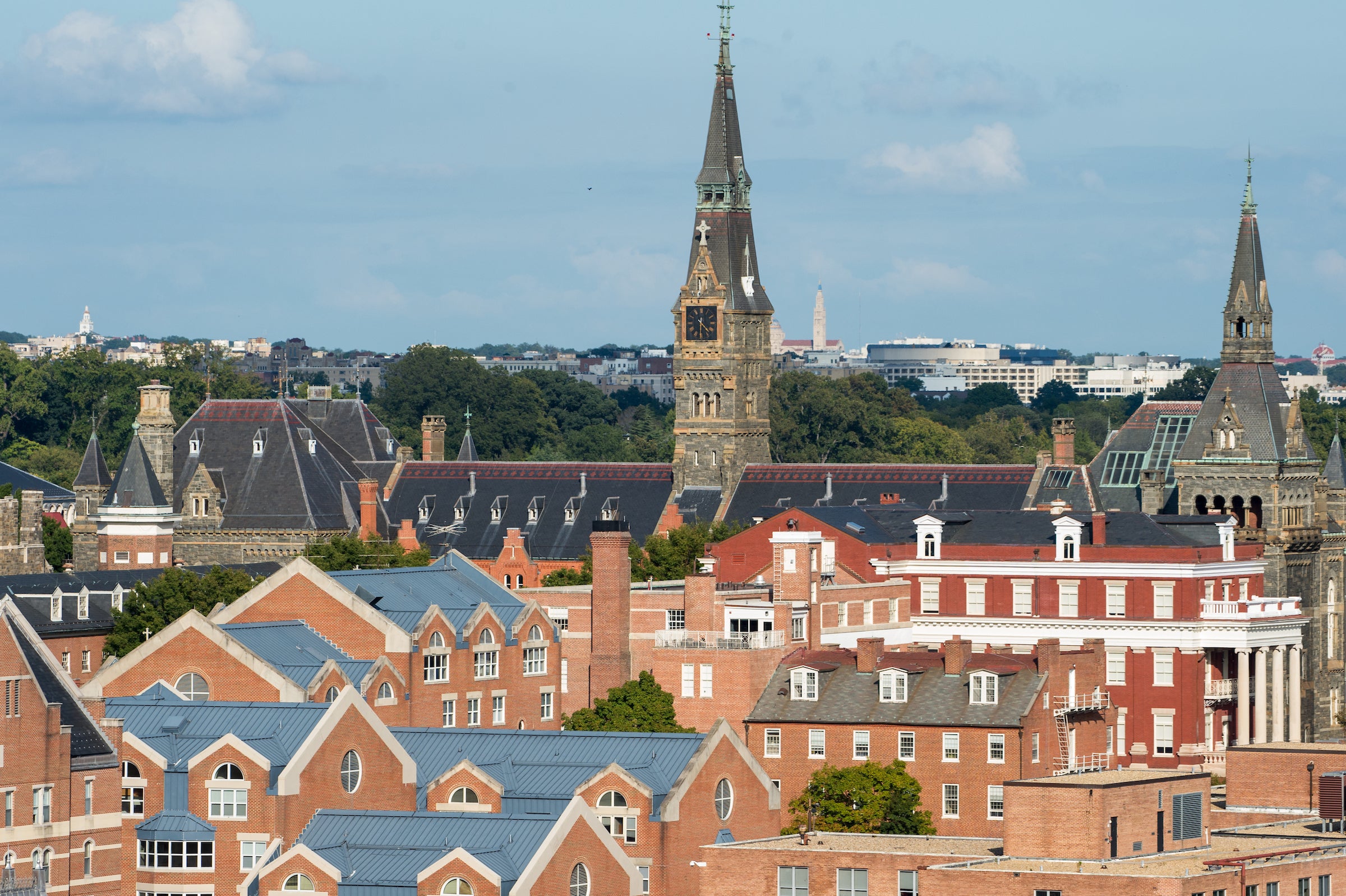 Aerial view of Georgetown campus